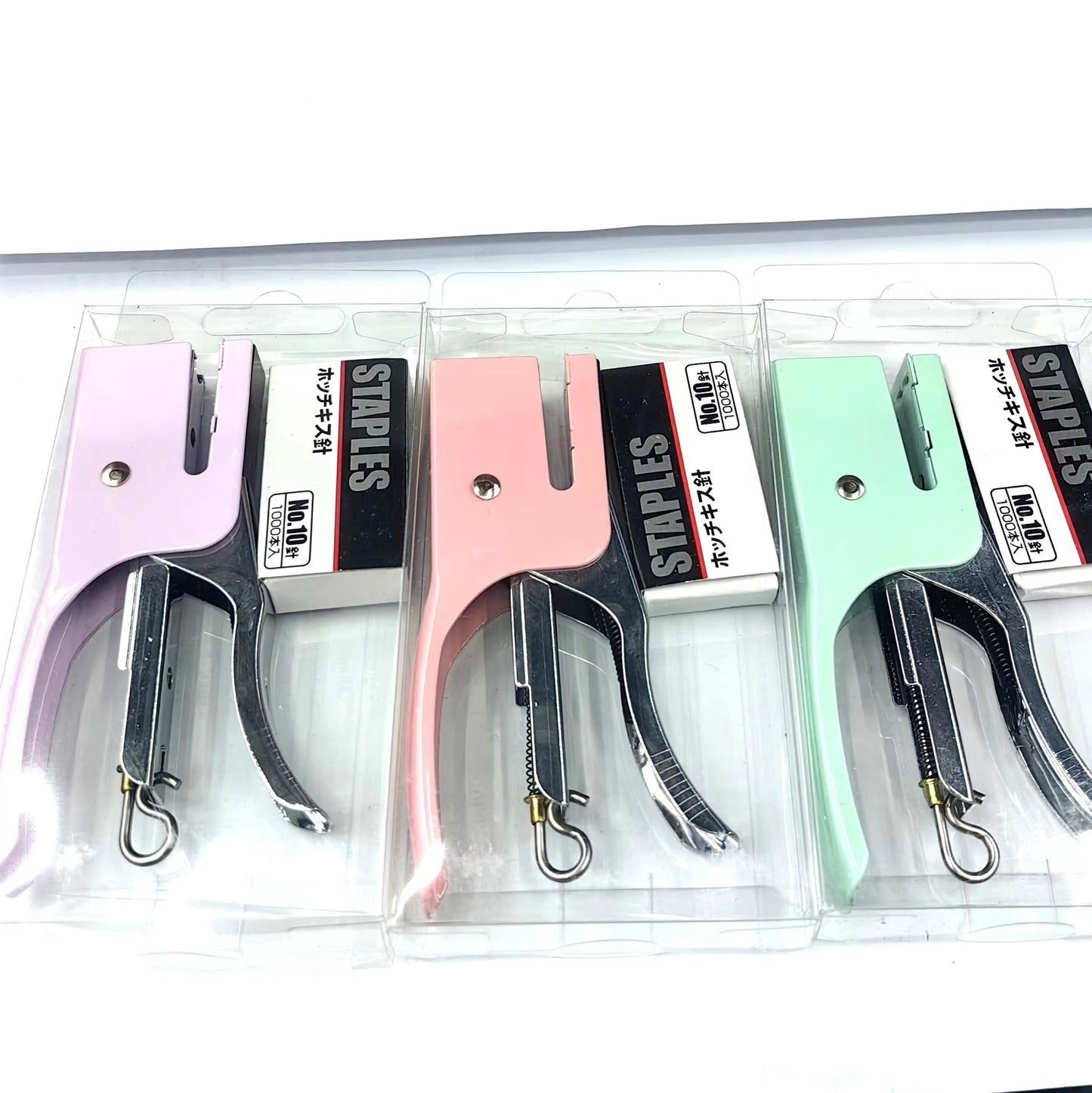 Manufacturer: Macaron colored metal hand holding stapler No. 10 labor-saving packaging machine small office binder