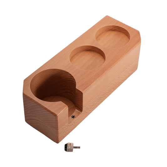 Solid wood coffee press base, espresso machine supporting utensils, handle support frame, powder press, filling base set