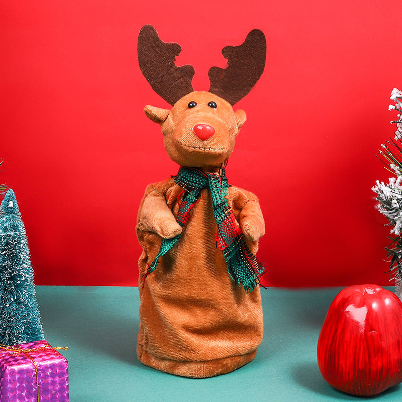 Cross-border Christmas decoration electric climbing ladder Santa Claus climbing beads Santa Claus children's gift shopping mall decoration