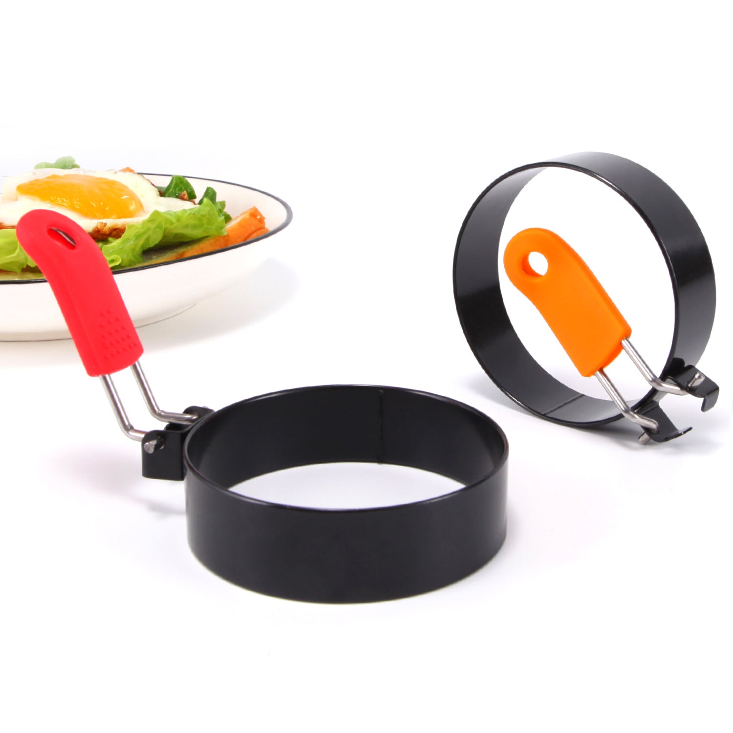 Kitchen Tools Stainless Steel Ring Non Stick Coating Round Omelette Model Omelette Mold Silicone Omelette Maker
