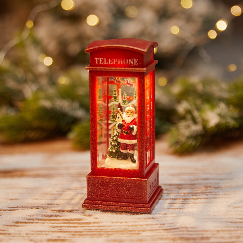 Christmas decoration wind lantern crystal light Santa Claus Christmas party decoration Christmas ornament Christmas gift