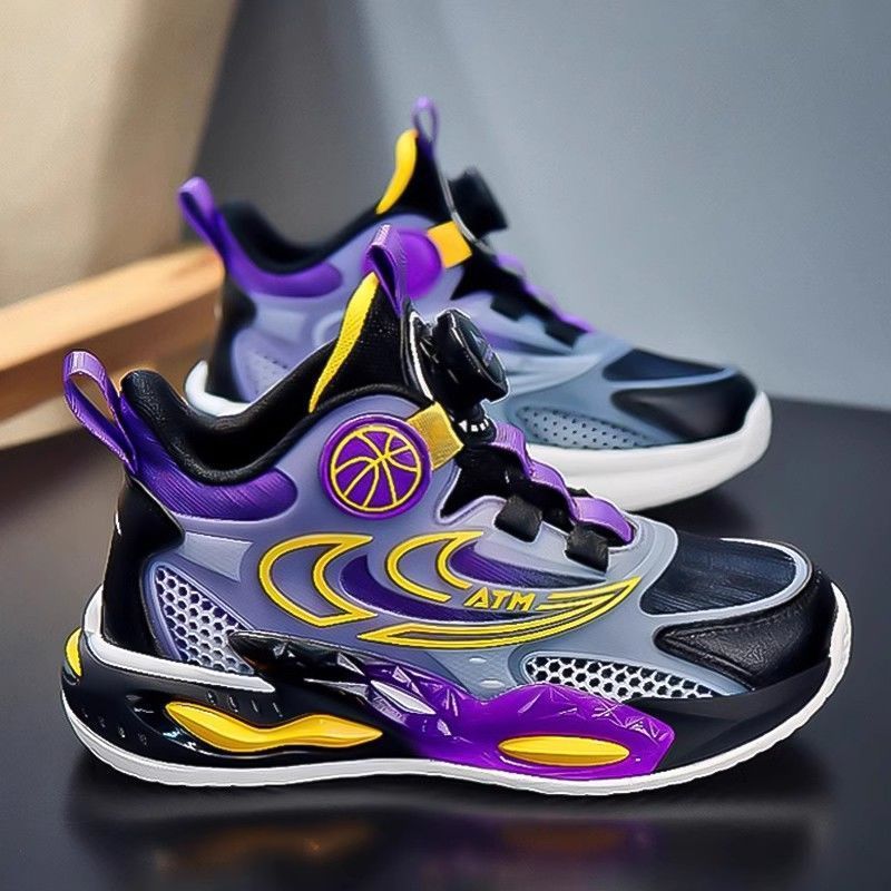 Children's basketball shoes, boys' shoes 2025 summer breathable mesh boys' sports mesh shoes, non-slip running