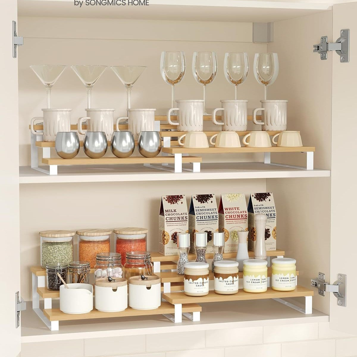 Multifunctional Household Kitchen Supplies Storage Rack Floor Countertop Storage Rack Adjustable Pull-out Seasoning Rack
