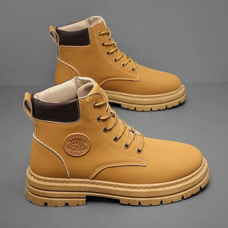 Martin boots men's shoes autumn new high-top cargo boots British style booties Korean version of versatile platform boots trendy shoes