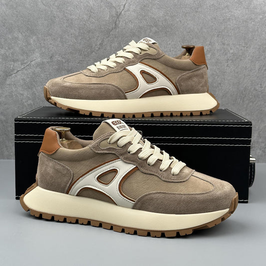 Men's Shoes 2025 Spring New Men's Platform Shoes, Casual Shoes, Trendy Shoes, Men's Strappy Sneakers, Low-top Sneakers, Korean Version