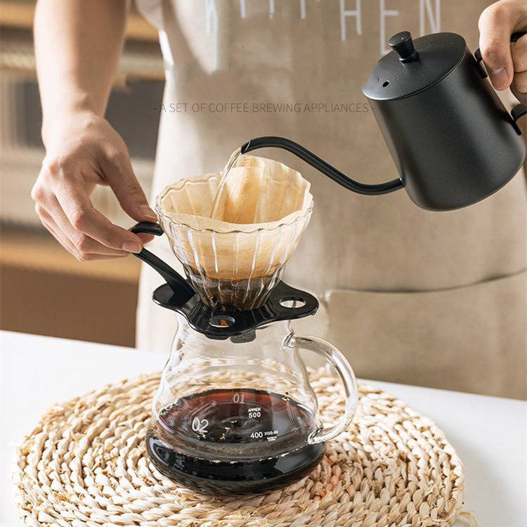 Pour-over coffee cloud pot set coffee sharing pot high borosilicate glass hand brew pot hanging ear pot full set coffee maker