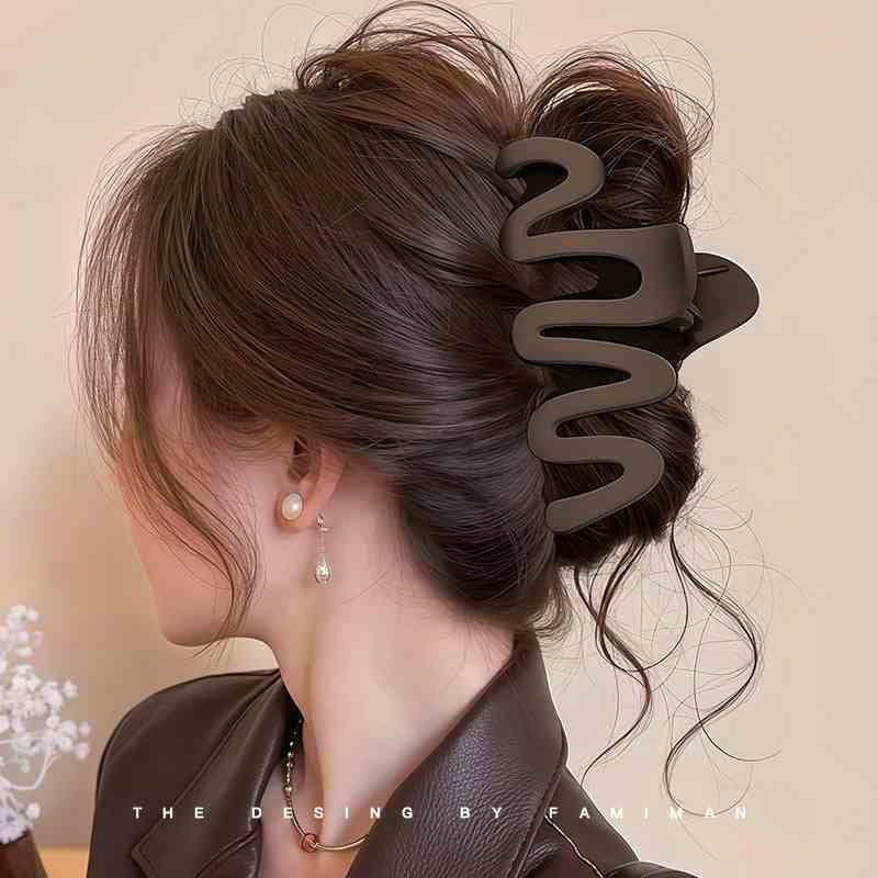 Hairpin women's back of the head 2025 new grab clip large shark clip high-end sensory hair grip hair clip headwear hairpin