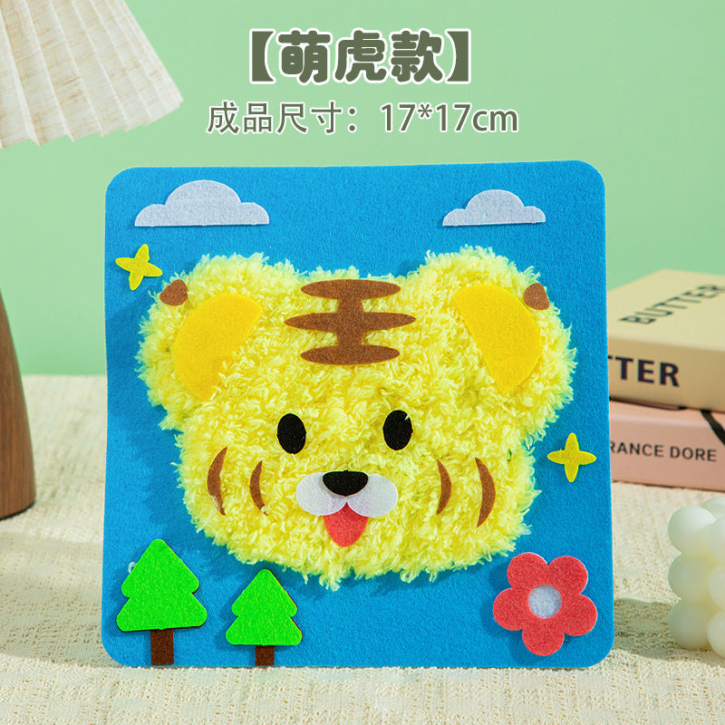 Christmas gifts non woven fabric sewing music threading painting children handmade DIY materials Christmas tree decoration small gifts