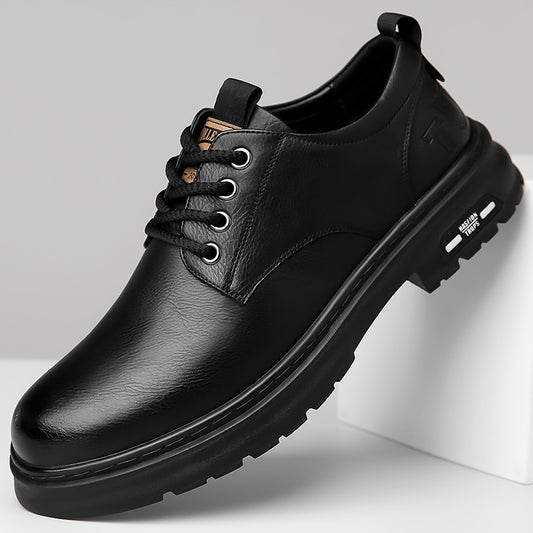Autumn new men's handmade online business casual leather shoes men's retro workwear big toe lace-up breathable leather shoes for men