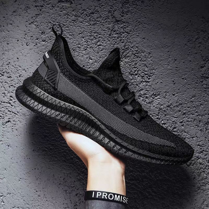 New Men's Mesh Breathable Sneakers Fashionable Versatile Trendy Casual Coconut Shoes Student Running Shoes