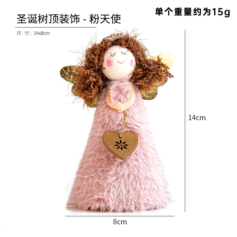 Christmas Christmas Decoration Christmas Tree Decoration Christmas Tree Top Decoration Accessories Pendant Santa Angel Wholesale