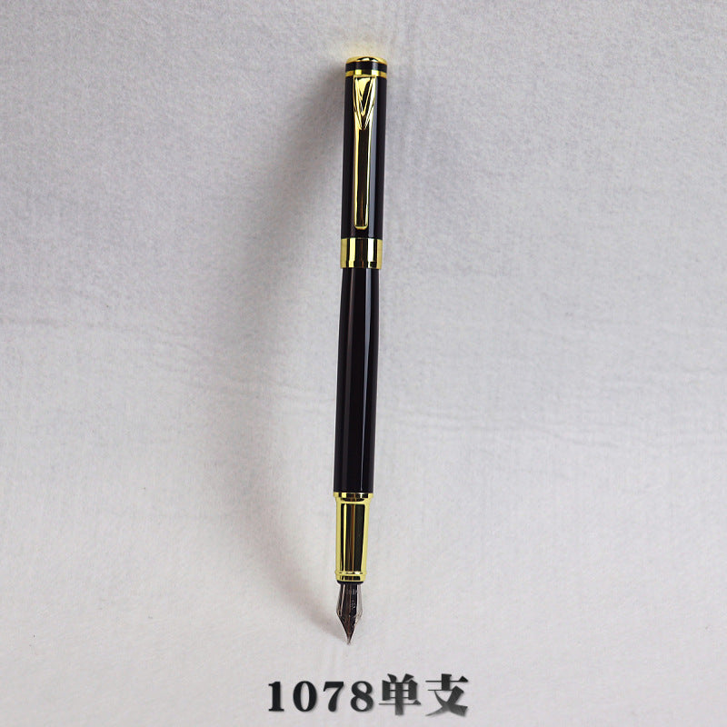 Hard pen calligraphy pen boxed multi-color metal pen body business gift Ming student training class with pen gift