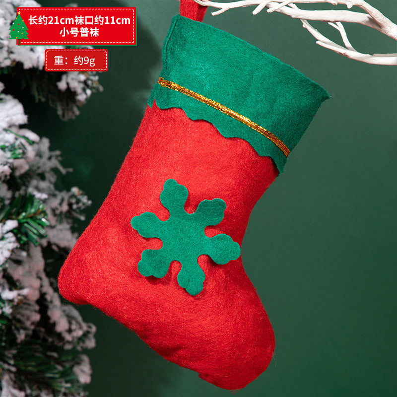 New Christmas decoration Christmas Eve Christmas stocking pendant gift Santa Claus kids Christmas gift bag wholesale