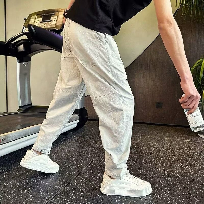 [Store Hot Sale] Trendy brand quick-drying pants, men's loose harem pants, summer thin pants, 2025 new versatile pure