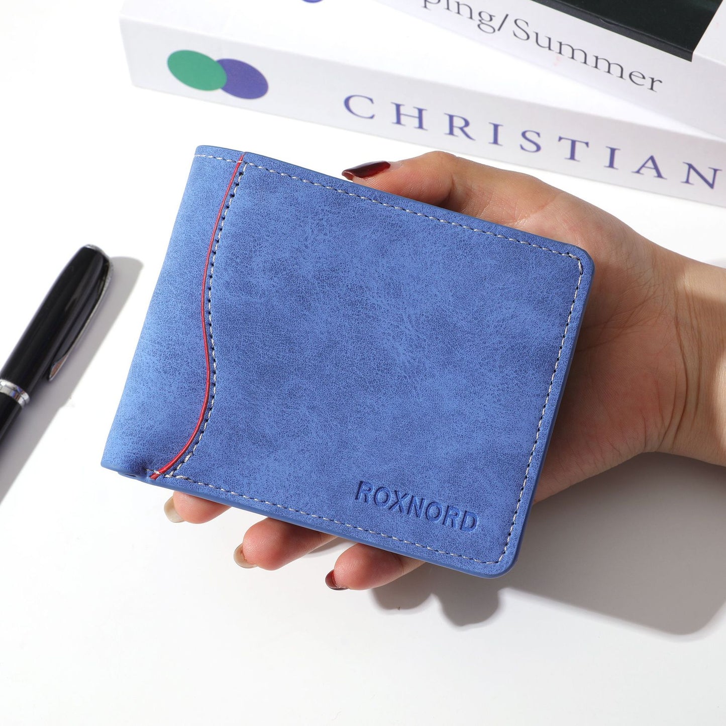 Wallet men's high-end large capacity multi-card wallet men men's PU wallet short wallet wallet men