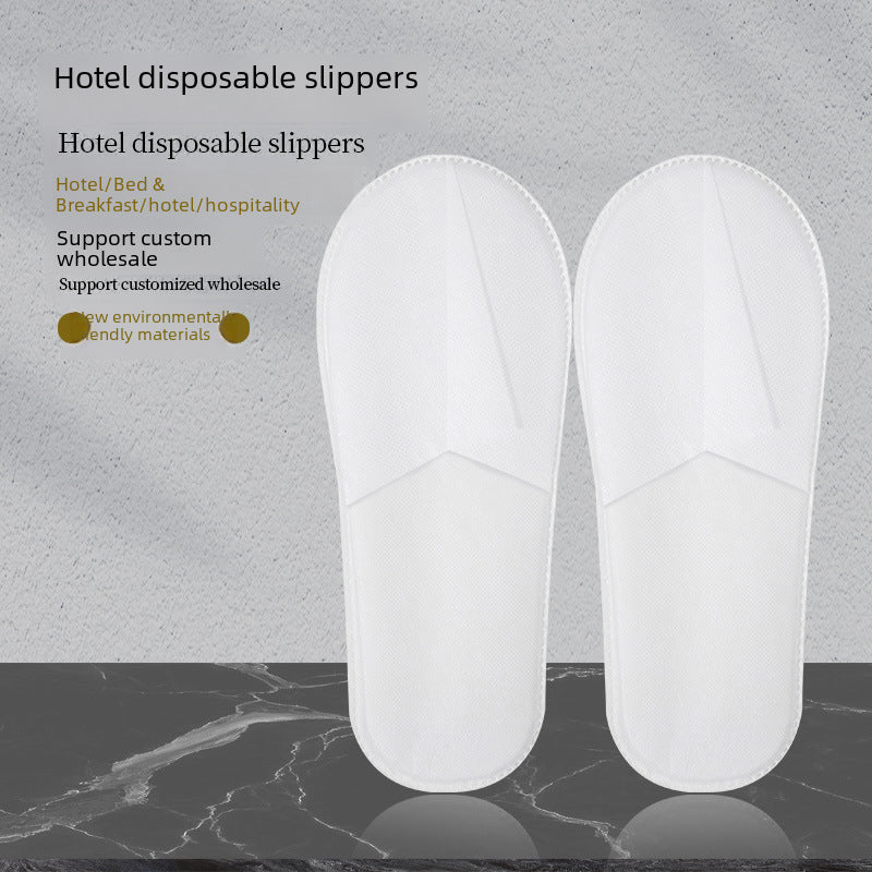 Hotels and guesthouses disposable slippers B&B thickened non-woven slippers high foam slippers manufacturers spot wholesale environmental protection