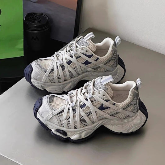 2025 spring/summer new strappy platform daddy shoes men's and women's shoes are super good-looking, mesh sneakers are trendy, versatile and breathable