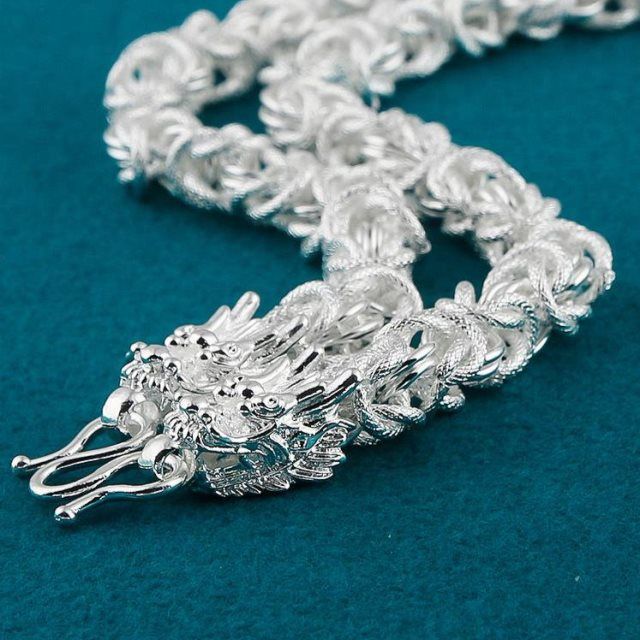 Double faucet necklace men's domineering fashion personality trendy men versatile hip-hop live Cuban chain keel chain hip-hop