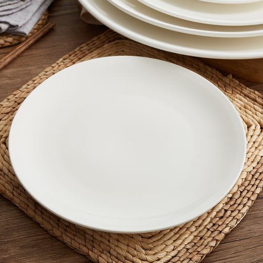 Origin: direct hair, Shanxi ceramic plates, Western steak, shallow plates, white hotel tableware, Ceramic plates