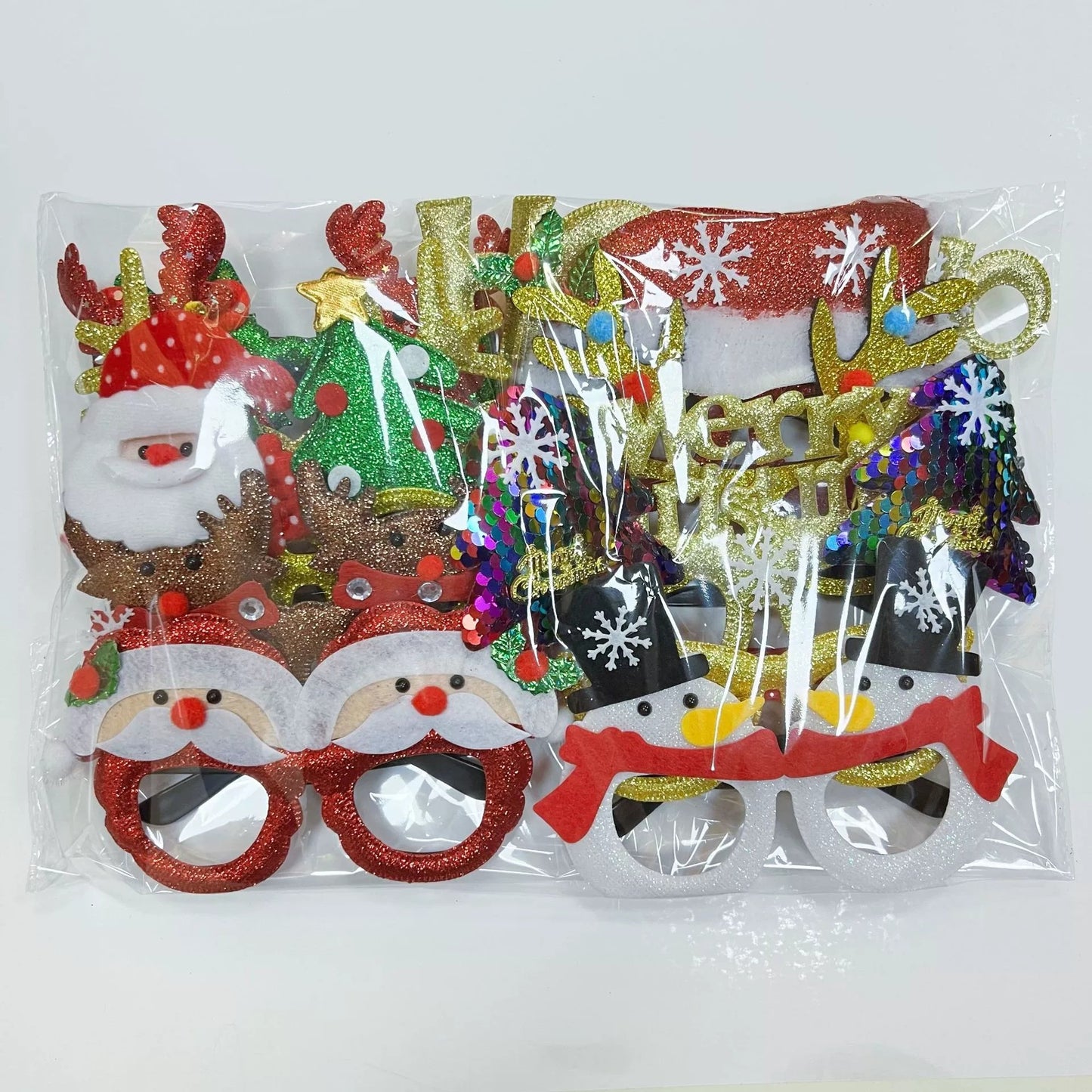 Cross-border Amazon TEMU Shein Christmas Glasses Christmas Glasses Set Holiday Party Supplies