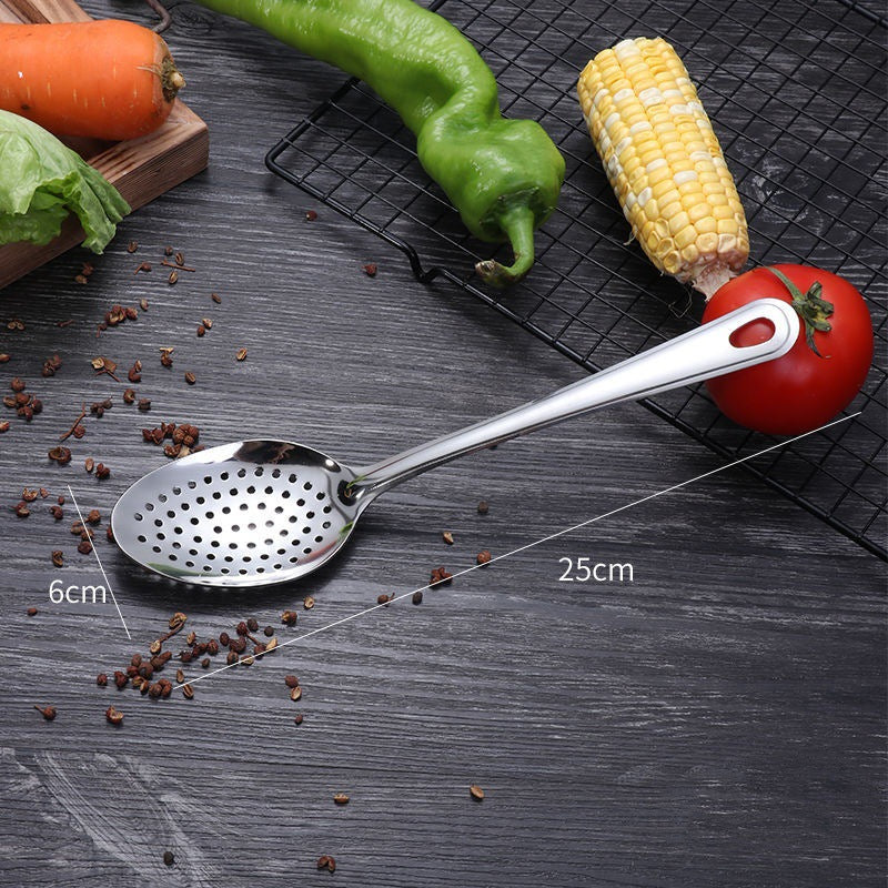 Stainless steel colander thickened fishing fence, household fence fried, dumplings, noodles, dining spoon, kitchen supplies leaked net