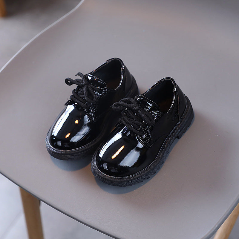 Cross-border children's shoes wholesale new spring and autumn new British style children's soft sole lace-up performance shoes fashion boys' leather shoes