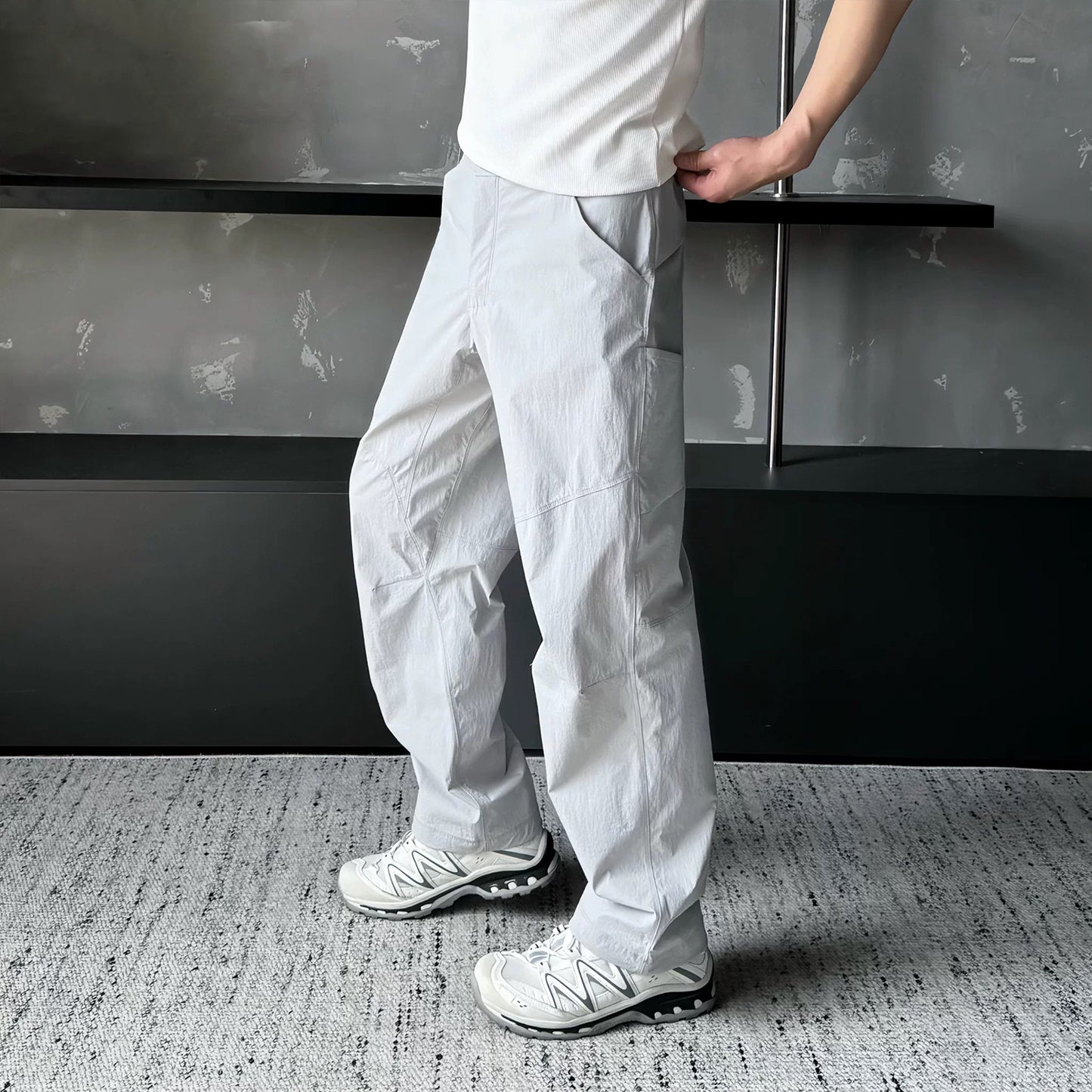 [CSMY] Zhiyi - "CLARKIA" outdoor summer light assault pants loose straight leg pants slacks men