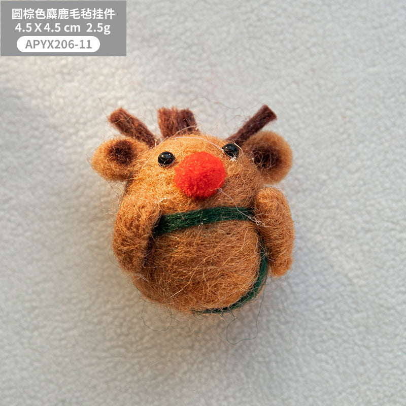 Christmas Decorations Creative Christmas Tree Cartoon Elk Felt Pendant DIY Material Doll Christmas Gifts