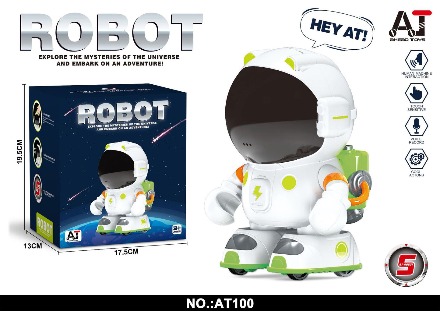 Cross-border new space robot singing, dancing, recording, intelligent touch interaction, accompanying children's robot toys