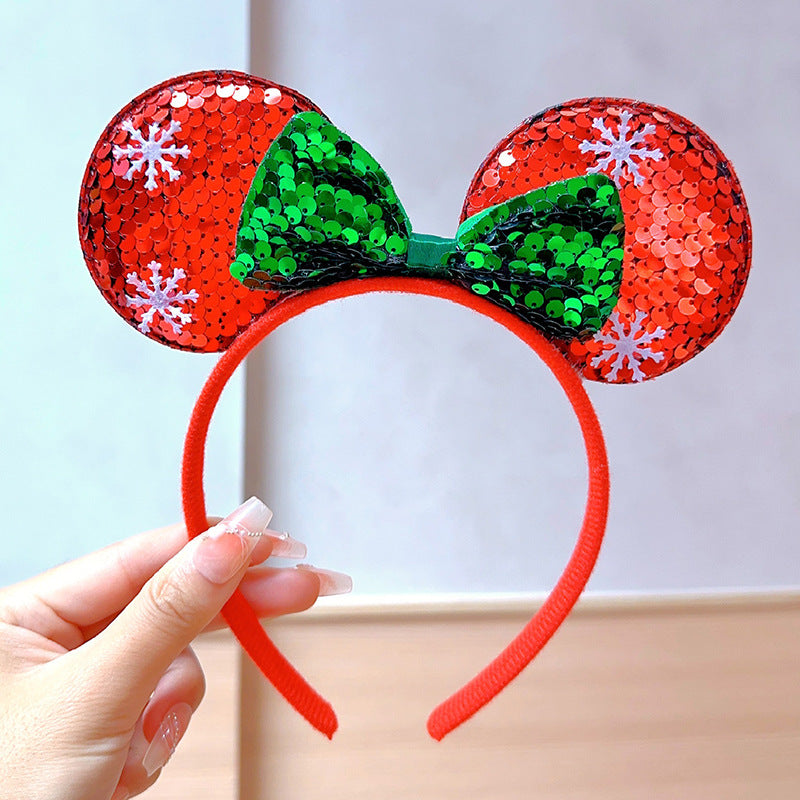 christmas headband girl christmas antler hairpin headpiece holiday decoration gift big bow headband headband headband