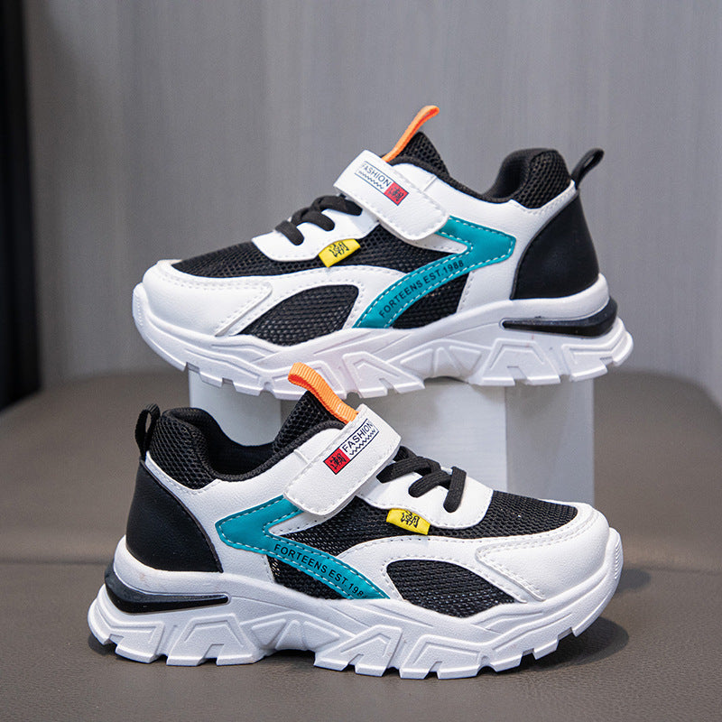 Boys' shoes 2026 summer mesh shoes medium and large children's breathable mesh summer single mesh hollow children's sneakers trend