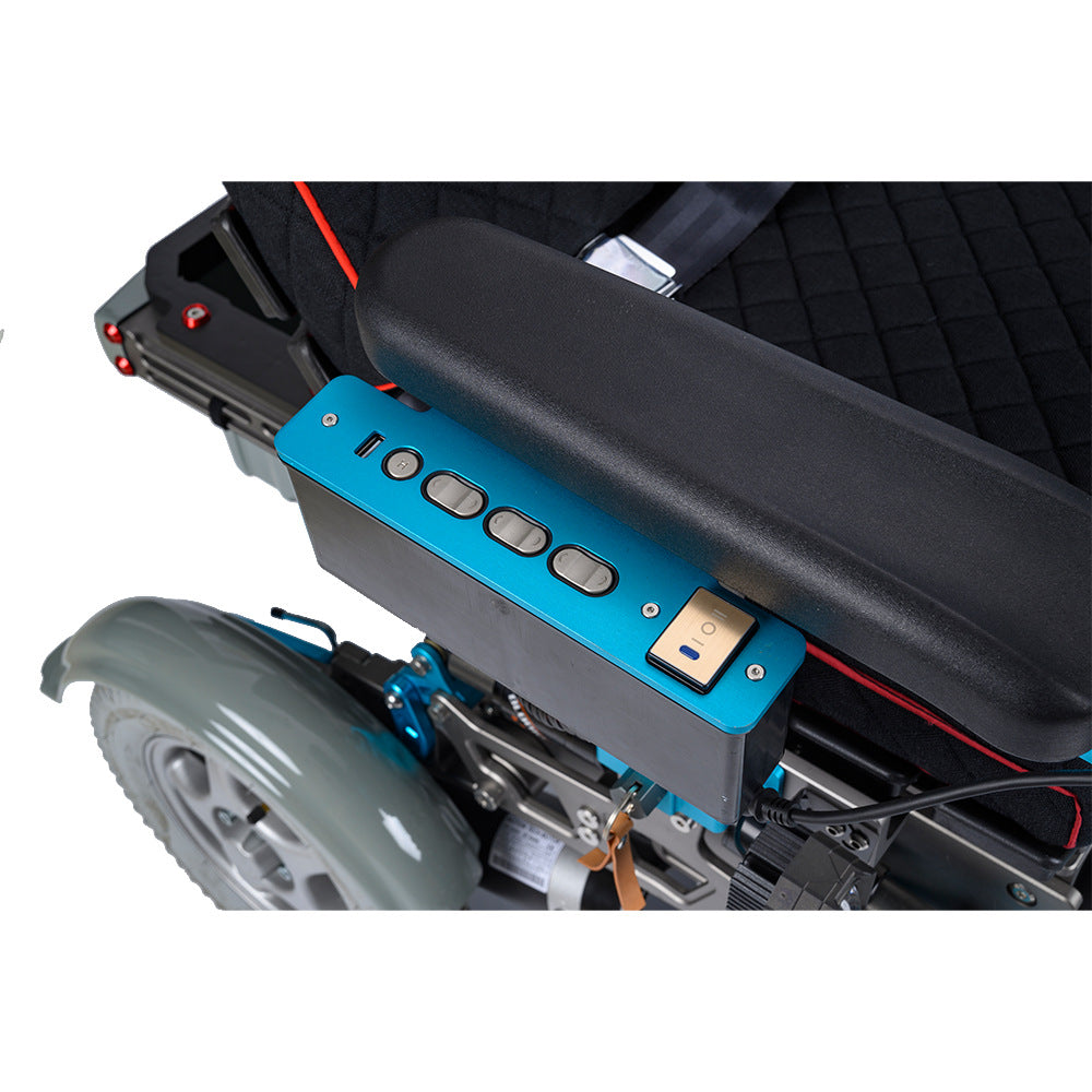 Cross-border new lightweight electric wheelchair vehicle, multi-functional intelligent walker for the elderly, foldable portable scooter