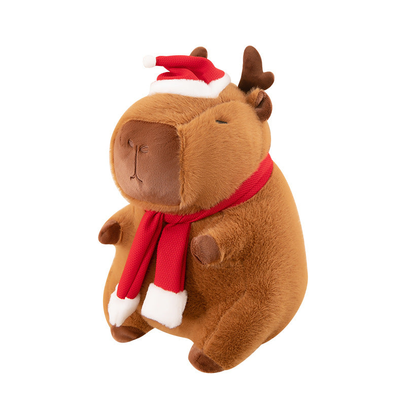 Christmas Capybara Creative Capybara Doll Capybara Doll Plush Toy Kids Throw Pillow Ornament Holiday Gift