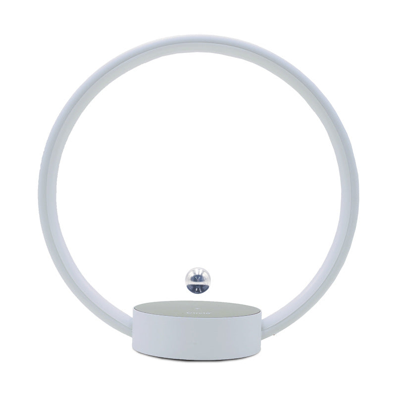 Magnetic levitation ring light, home intelligent creative ornaments, high-end bedroom night light, black technology gifts