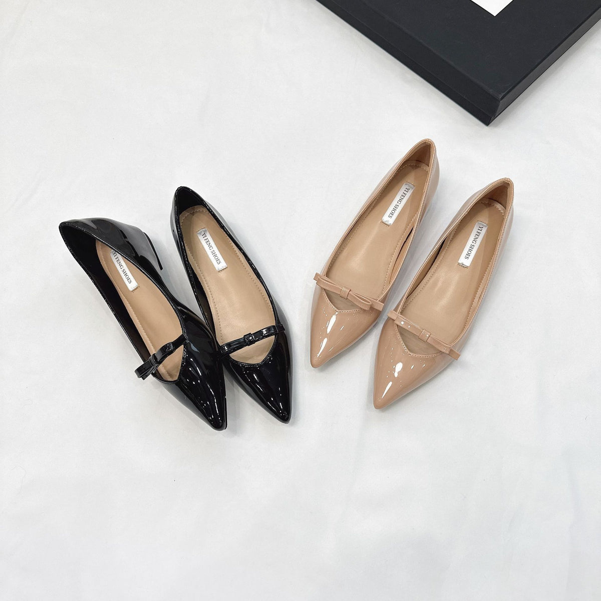 Girl's heart bow is increased by 5 cm in height, pointed toe, V-shaped evening breeze, elegant open toe seam, sweet temperament single shoes