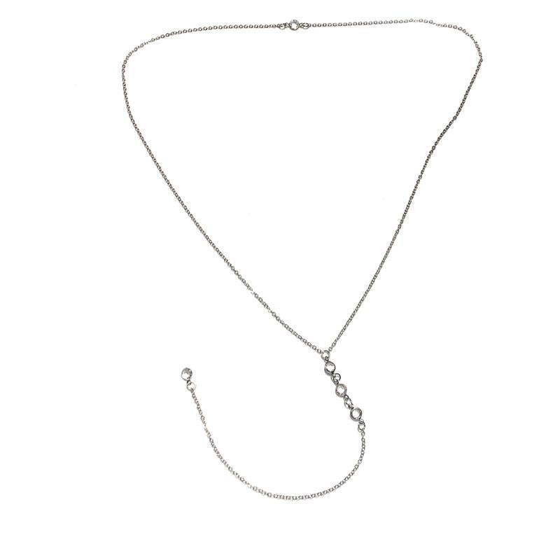 European and American cross-border jewelry, fashionable and simple, European and American style, water drop back chain, tide girl long necklace, tassel body chain