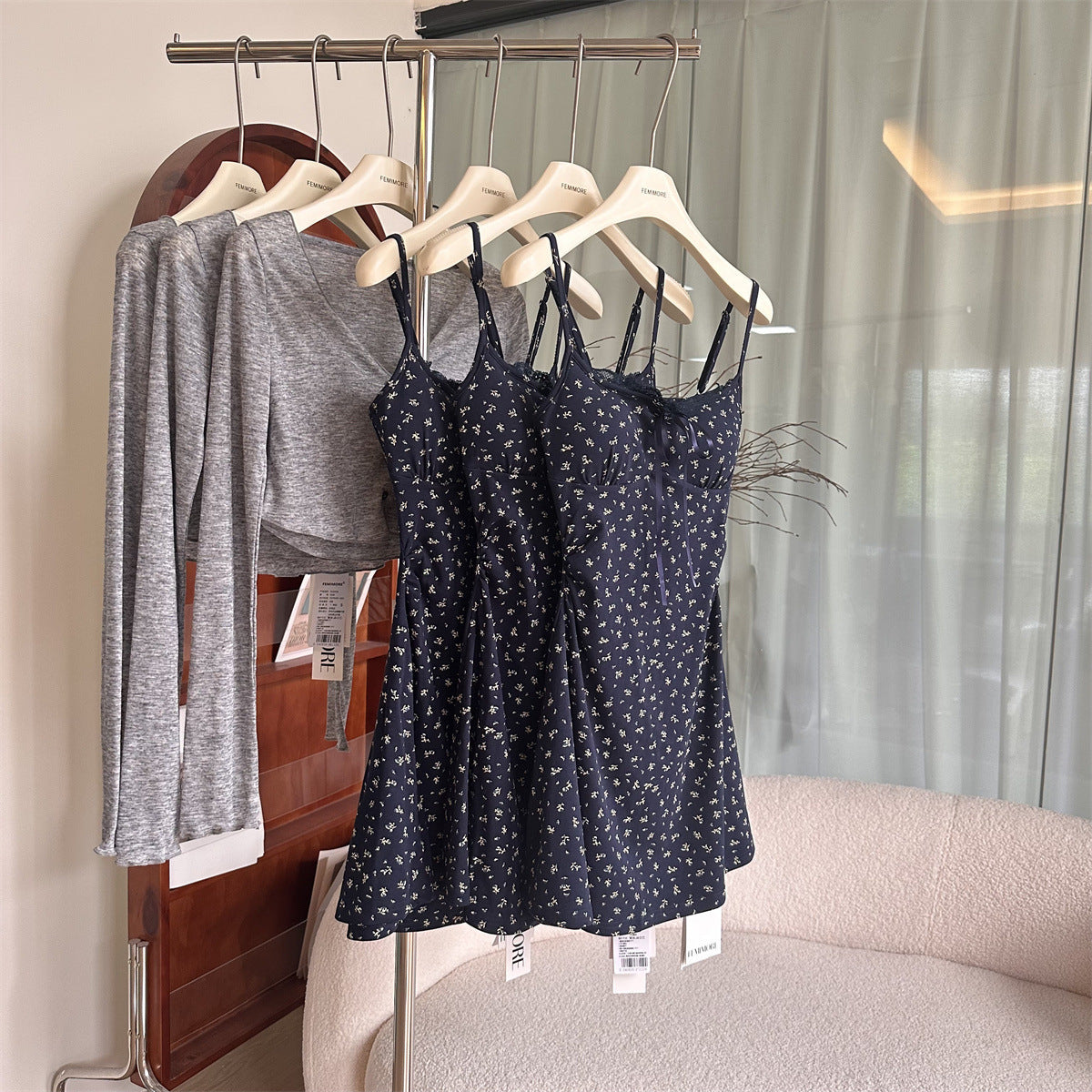 Beihai Garden Floral Dress Women's Summer Sundress Versatile Sweet Babes Design Sense French Small Man Skirt
