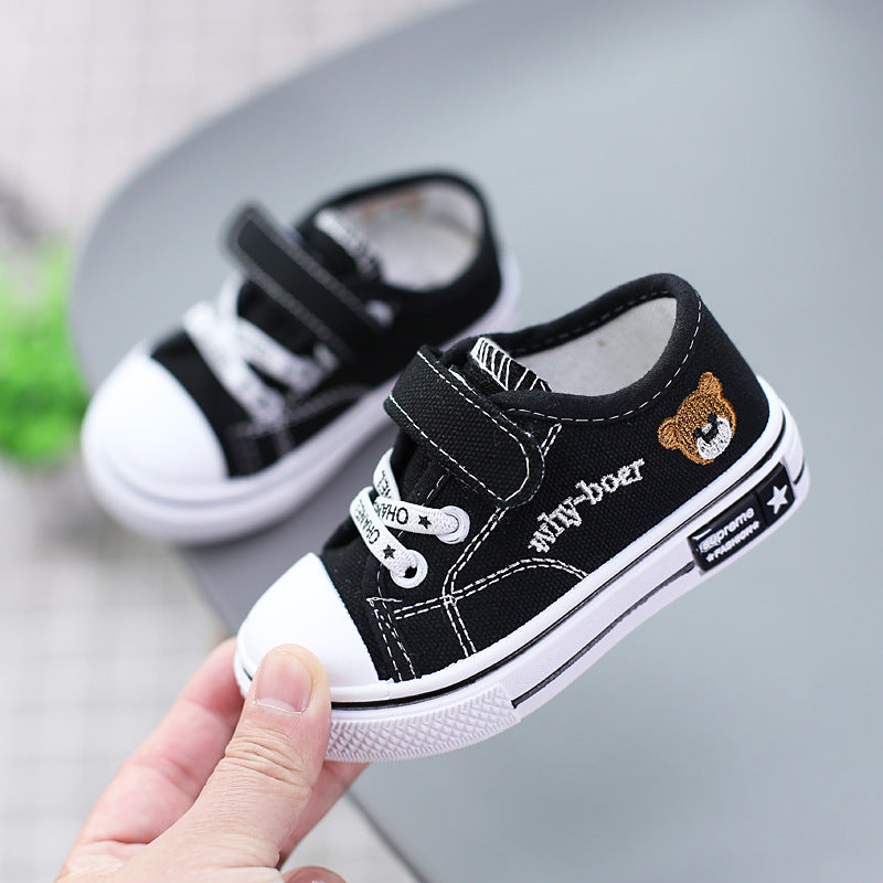 Children's canvas shoes, baby toddler shoes, sneakers, boys' board shoes, soft-soled girls' cloth shoes, 1-3 years old, 2 spring and autumn children