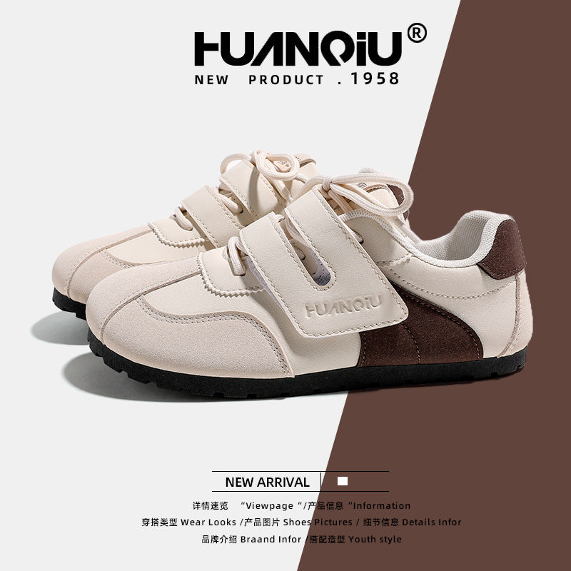 Global Flat Moral Training Shoes Women's 2025 Popular Spring and Autumn Velcro Shoes Versatile Sneakers KMXFX8093