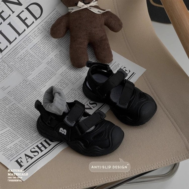 Children's 2025 Summer Cutout Sandals, Boys, Girls, Baotou, Anti-Kick, Anti-Slip, Soft-soled Beach Shoes, Baby Shoes