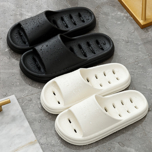 Japan anti-slip slippers bathroom men's bath special eva anti-odor wisp empty leak indoor home silent flip-flop