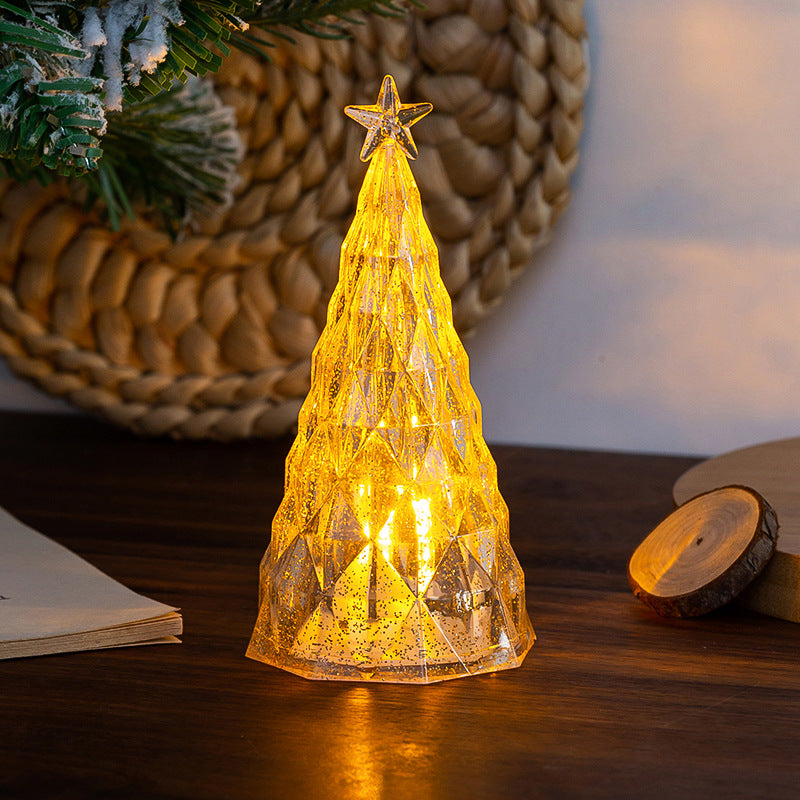 Christmas decorations tabletop ornaments glowing Christmas tree night lights kids creative gifts Christmas decoration props