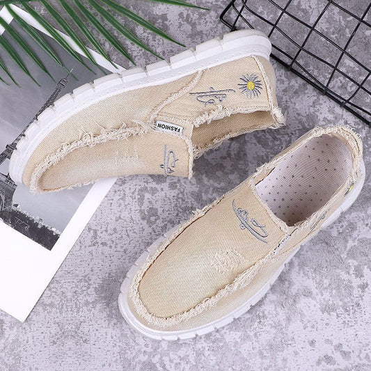 Summer new fashion beggar's canvas shoes men's breathable casual old Beijing cloth shoes lazy one foot work shoes