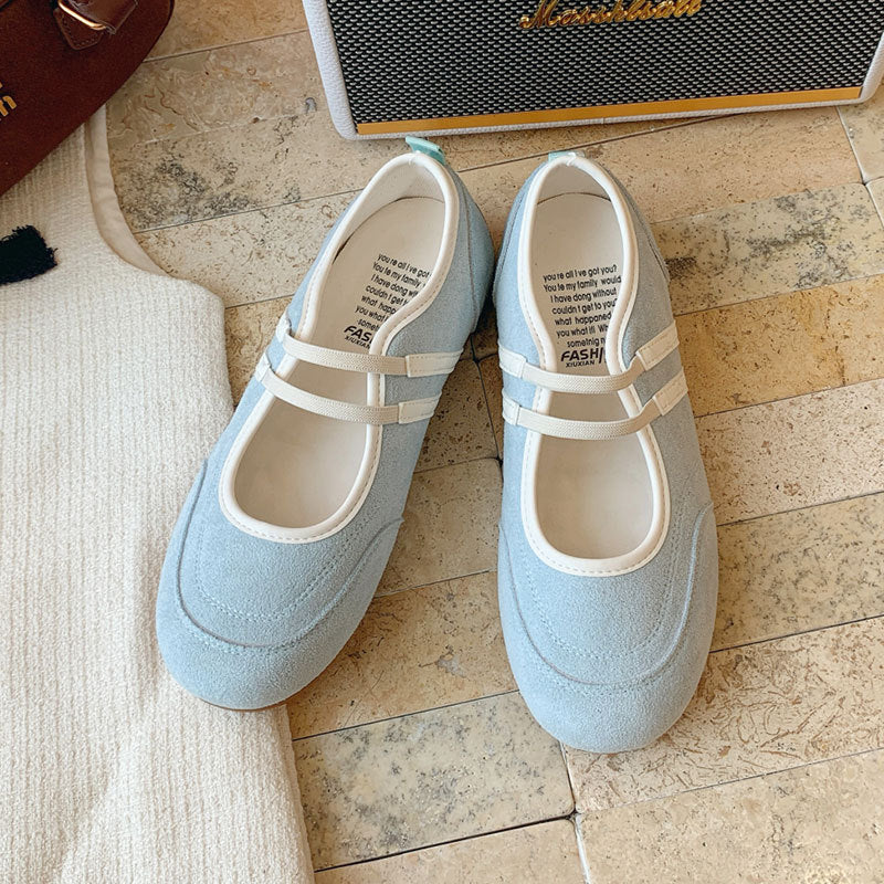 Flat Silver Ballet Style Mary Jane Single Shoes Women's Shoes Spring Summer 2025 New Soft Sole Slip-On Casual Shoes