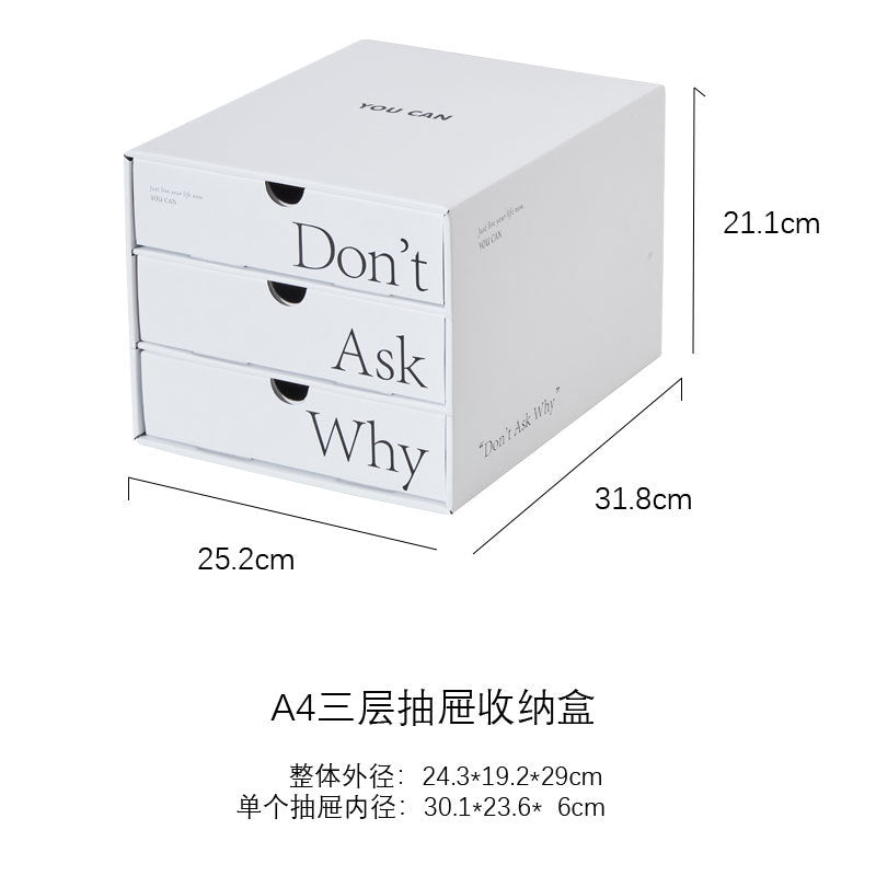 Desktop organizing box, paper folding book standing box, student information file shelf, book desk, file storage box