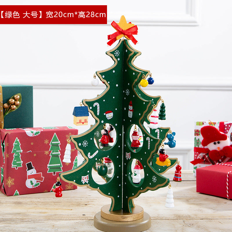 2025 Christmas Ornaments Small Mini Tree DIY Three-dimensional ins Scene Arrangement Tabletop Ornaments for Children Home