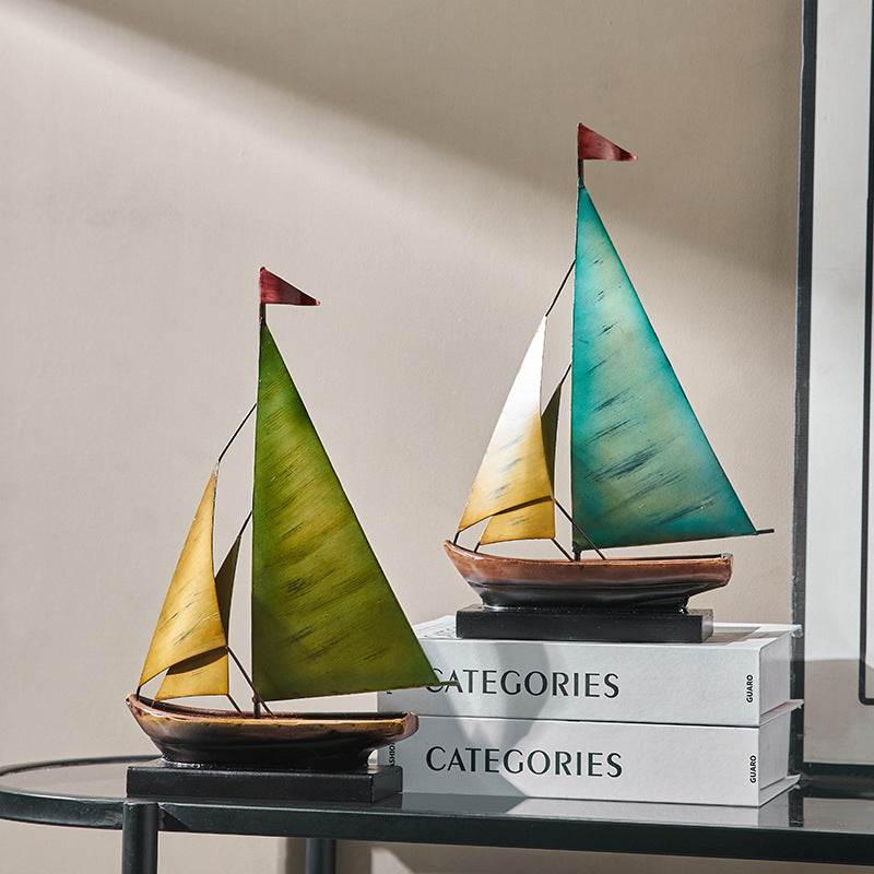 Creative sailing, sailboat model ornaments, living room, TV cabinet, wine cabinet, office desktop, light luxury decoration, cross-border
