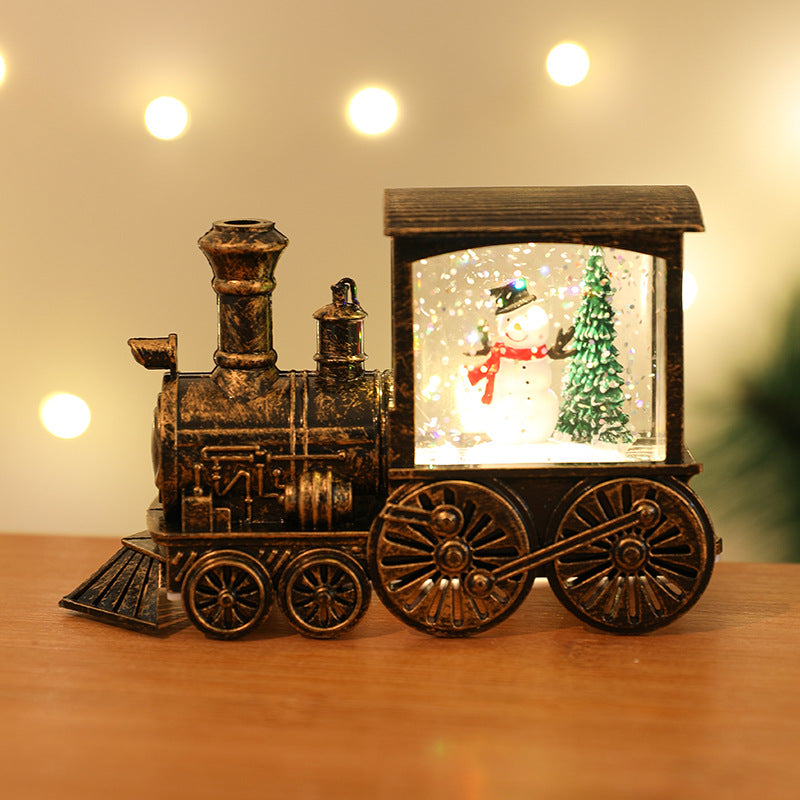 Cross-border new Christmas party gifts, Christmas gifts, souvenirs, water filling, small train, Thomas train, car