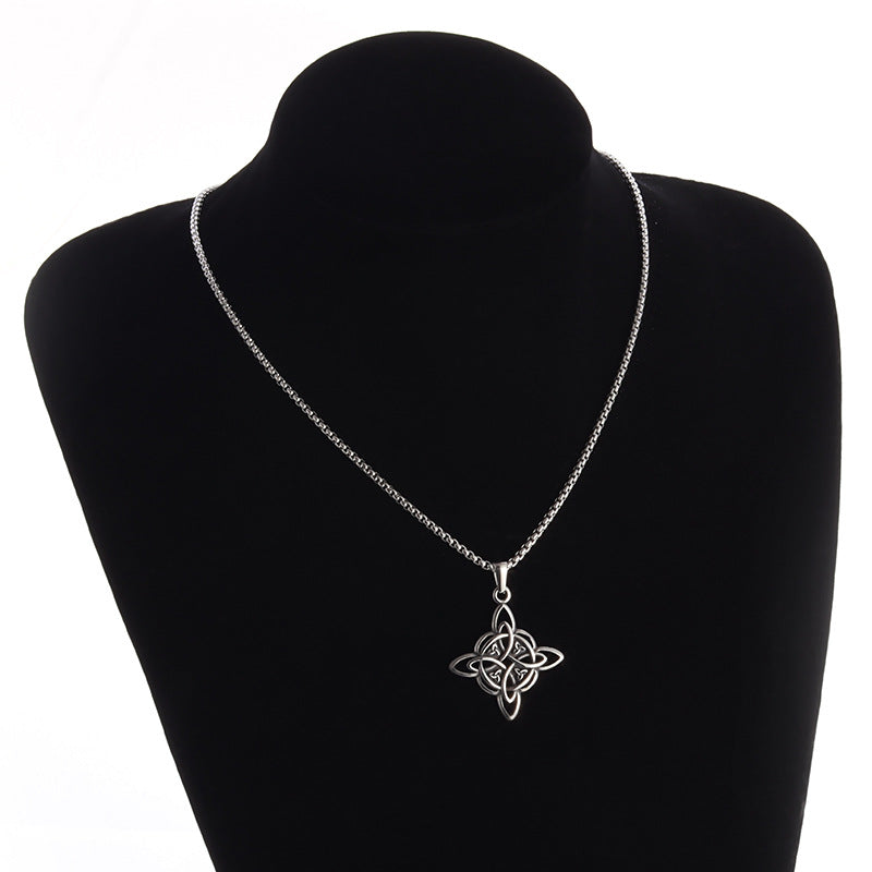 2023 cross-border new pendant national style teenager china knot momentum necklace pendant cool men's jewelry wholesale