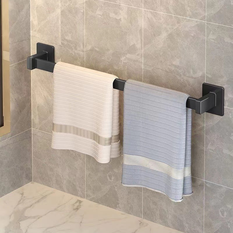 Bathroom towel rack non-perforated bath towel rack towel pole toilet rail door slipper rail wholesale multi-purpose